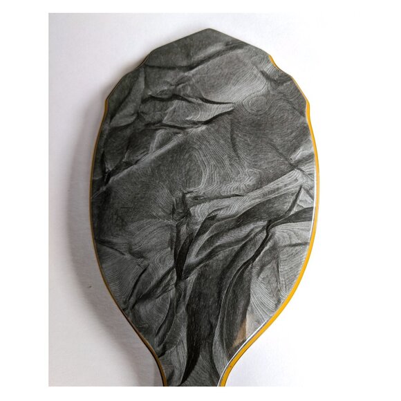 Antique Celluloid Gray Pearlized Beveled Hand Mirror Decor Primitive Art Deco - Picture 7 of 7